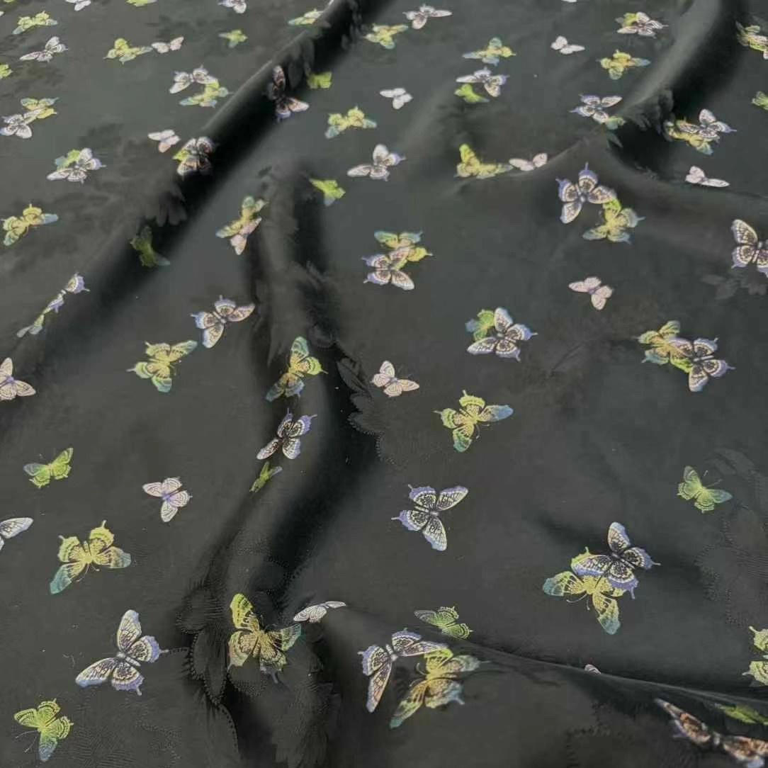 Sewing Vest - Tessuto di seta pesante nero con
